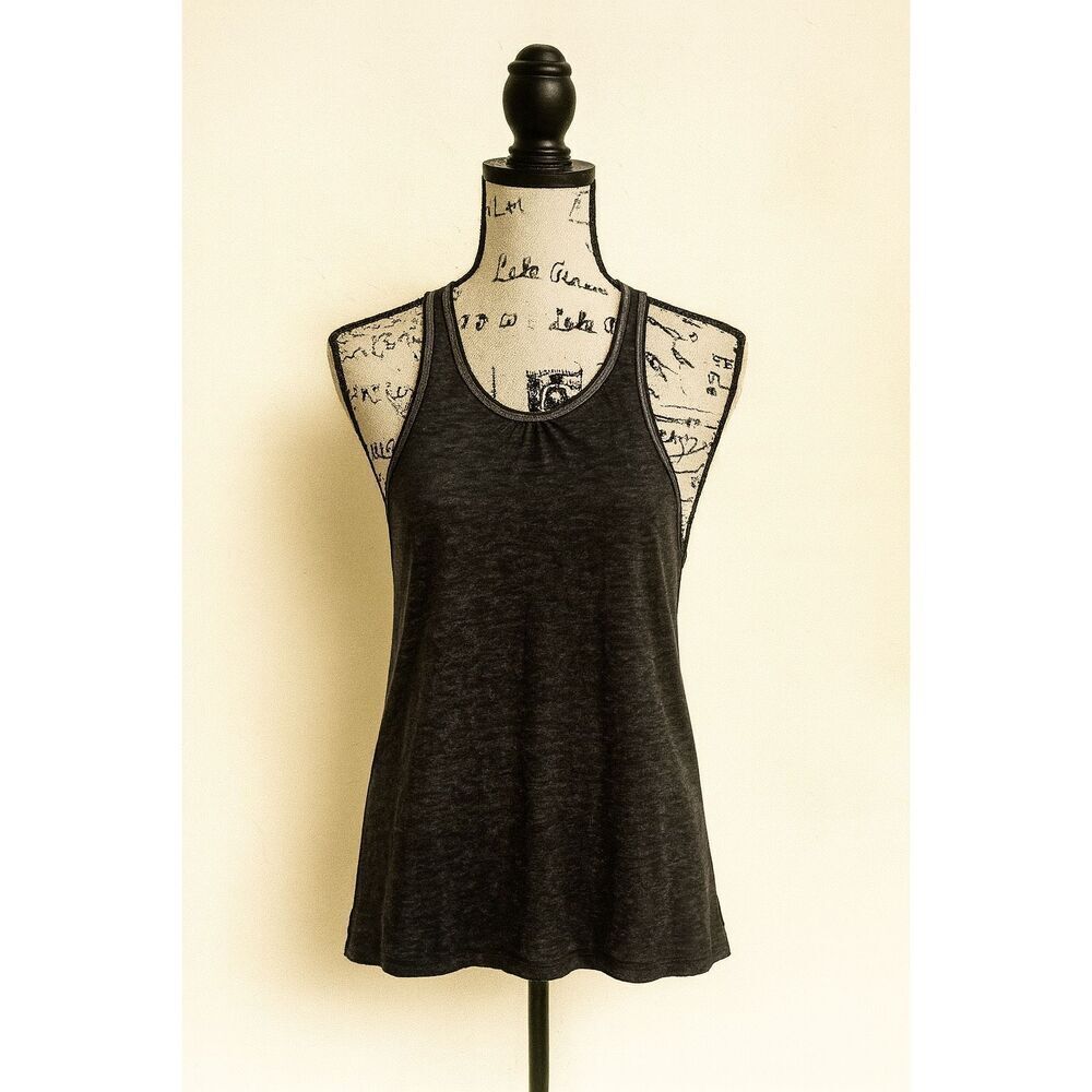 Mossimo Black Draped Open Back Tank Top Size S